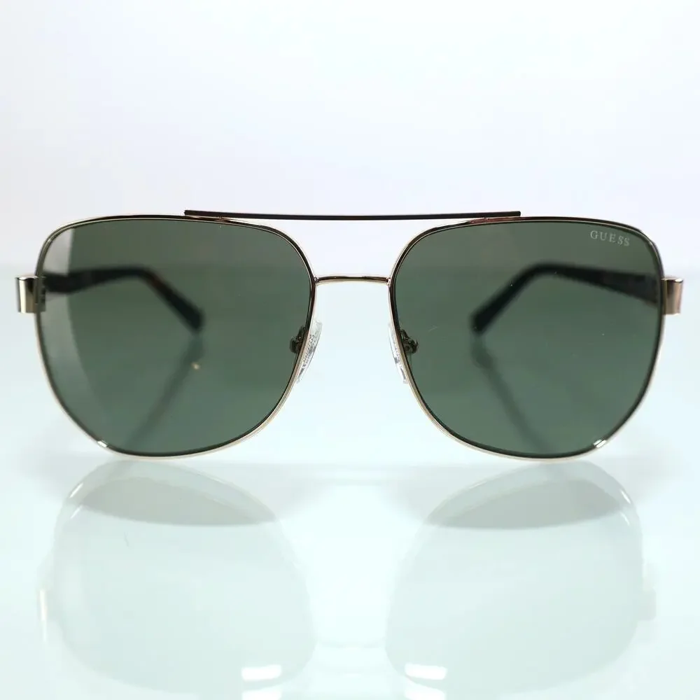 GUESS Metal Pilot Aviator Sunglasses – Gold / Green – NWT